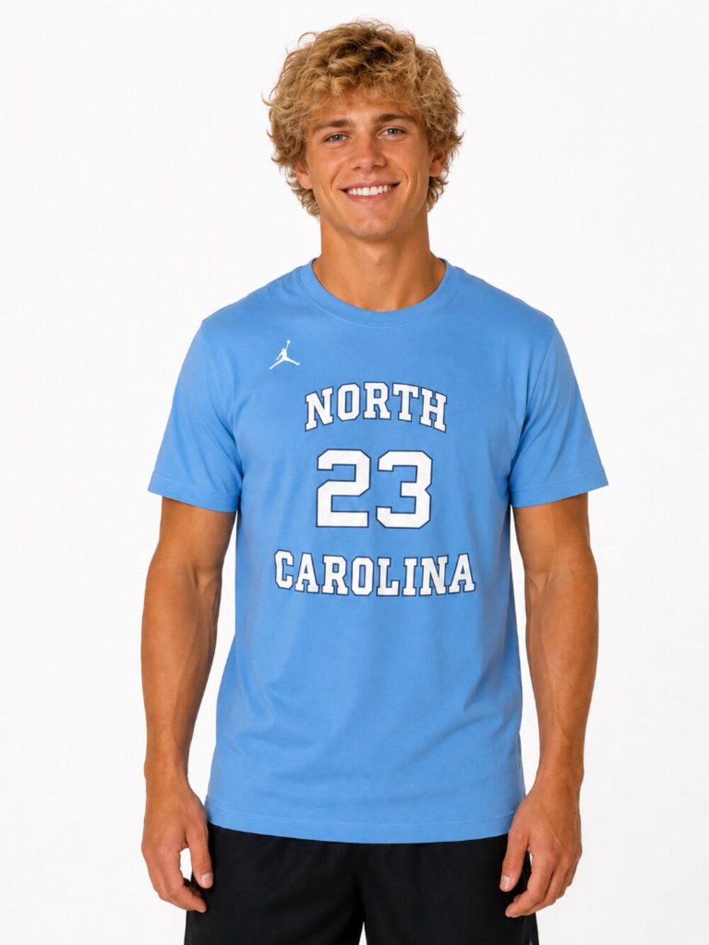 Nike Jordan North Carolina #23 T-Shirt Men's Large UNC Tar Heels Blue Cotton NWT